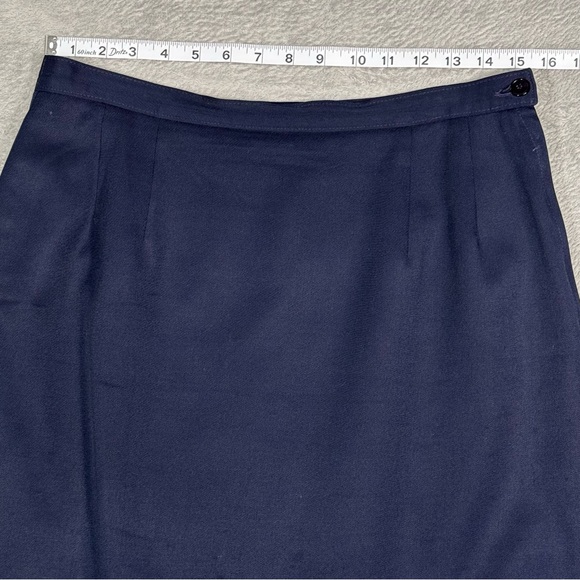 VTG Pendleton Womens Navy Wool Pencil Skirt USA Size 6 Office 90s Business Alt - Picture 4 of 9